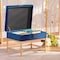 Baxton Studio Aliana Glam and Luxe Navy Blue Velvet Fabric and Gold Finished Metal Small Storage Ottoman 182-11565-Zoro - alternate 9